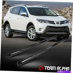 Nerf Bar フィット2013-2016トヨタRAV4ラウンドシェイプブラックマイルドスチール3 ネルフバーサイドステップ Fits 2013-2016 Toyota Rav