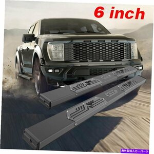 Nerf Bar フィット07-18シルバラードGMCシエラ拡張タクシー6 サイドステップナーフバーランニングボード Fits 07-18 Silverado GMC Sierr