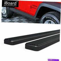 Nerf Bar 4 黒いeBoardランニングボードはジープラングラーJK 2DR 07-18をフィットします 4 Black eBoard Running Boards Fit Jeep Wran_画像2