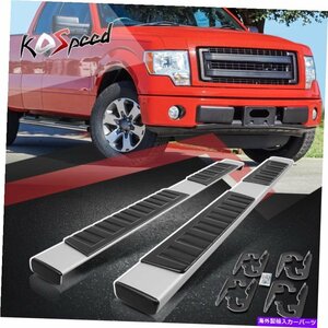 Nerf Bar 6 アルミニウムランニングボードサイドステップ04-14フォードF150エクステンデッドキャブ用 6 Aluminum Running Board Side St