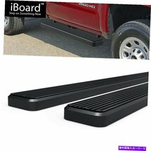 Nerf Bar 5 07-18シボレーシルバラード/GMCシエラレギュラーキャブ用の黒いEboardランニングボード 5 Black eBoard Running Boards For_画像2