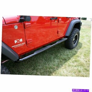 Nerf Bar 頑丈なリッジ11590.06サイドチューブステップ適合07-18ラングラー（JK） Rugged Ridge 11590.06 Side Tube Step Fits 07-18 Wran