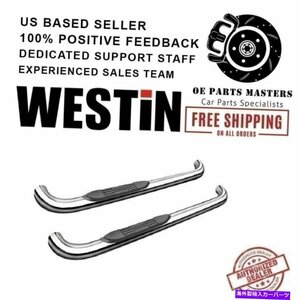 Nerf Bar 14-18シエラ1500 Eシリーズラウンドナーフバーのウェスティン3 磨かれたステンレス Westin 3Polished Stainless For 14-18 Sie