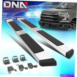 Nerf Bar 15-20フォードF-150 F-2-550 F-350クルーキャブ5 クロムサイドナーフバーランニングボード FOR 15-20 FORD F-150 F-250 F-350 C