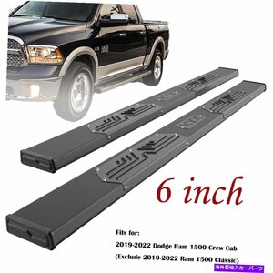 Nerf Bar 6 19-22ダッジラムのランニングボード1500クルーキャブドロップナーフバーサイドステップ 6 Running Boards For 19-22 Dodge R