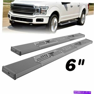 Nerf Bar 2015-2022フォードF-150スーパーキャブ6 ネルフバーサイドステップブラックのランニングボード Running Boards for 2015-2022 F