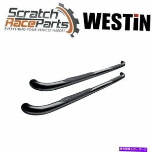 Nerf Bar ウェスティンフィットフォードF-150 01-03 Eシリーズラウンドナーフバー3 ブラックパウダーコーティング Westin Fits Ford F-15