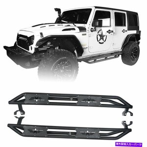 Nerf Bar ジープラングラーJK 2007-2018 4DRのための5つ星のサイドステップランニングボードnerfバー Five Star Side Step Running Boards