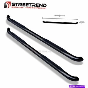 Nerf Bar 2009-2019ダッジジャーニー3 サイドステップナーフバーレールランニングボードブラック For 2009-2019 Dodge Journey 3 Side S