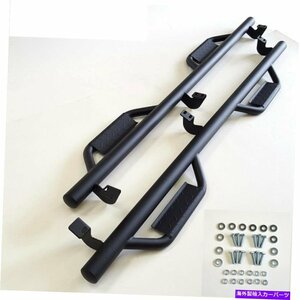 Nerf Bar 05-20のトヨタタコマクルーキャブサイドステップナーフバードロップステップフープチューブテクスチャ For 05-20 Toyota Tacoma