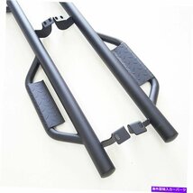 Nerf Bar 05-18のトヨタタコマクルーキャブドロップステップフープチューブテクスチャサイドステップnerfバー For 05-18 Toyota Tacoma Cr_画像3