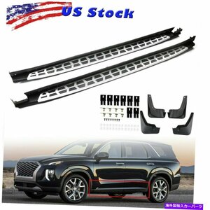 Nerf Bar サイドステップナーフバーランニングボードヒュンダイパリセード2019-2021 T7 Side Steps Nerf Bar Running Boards Mud Guards F