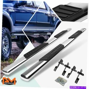 Nerf Bar 01-03フォードF150スーパークルーキャブオーバル5 サイドステップナーフバーランニングボードクローム For 01-03 Ford F150 Sup