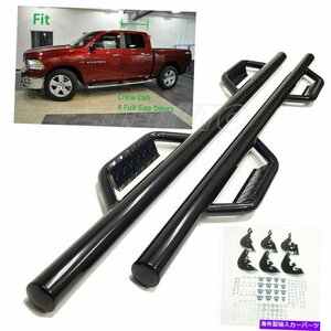 Nerf Bar 2010-2018 RAM 1500 2500 3500クルーキャブブラックドロップステップステップナーフバーバー Fit 2010-2018 Ram 1500 2500 3500