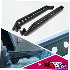 Nerf Bar 07-17用ジープラングラー4-DR JKカーボンスチールステップバーロッカーガードロックスライダー FOR 07-17 JEEP WRANGLER 4-DR JK