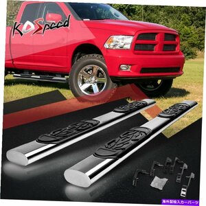 Nerf Bar 6 SS楕円形のチューブランニングボードサイドステップ09-20 RAM拡張/クワッドキャブ用NERFバー 6 SS OVAL Tube Running Board