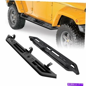 Nerf Bar 07-18のためにジープラングラーjkアンリミテッド4ドアサイドボードnerfバーを実行する For 07-18 Jeep Wrangler JK Unlimited 4