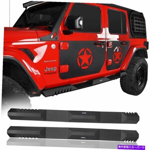 Nerf Bar 2PCSリーパーランニングボードサイドステップナーフバーフィット18-22ジープラングラーJLスチール 2Pcs Reaper Running Board Si