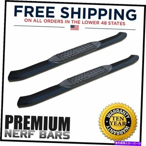 Nerf Bar 4in OEサイドステップナーフバーブラッククラシック2009-2022 Dodge Ram Standard Cab 4in OE Side Steps Nerf Bars Black for C