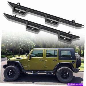 Nerf Bar 07-18用ジープラングラーJK 4ドアランニングボードドロップサイドステップペダルナーフバー For 07-18 Jeep Wrangler JK 4 Door