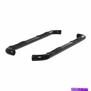 Nerf Bar 牡羊座3インチラウンドセミグロスブラックナーフバーサイドステップ213044 Aries 3 inch Round Semi Gloss Black Nerf Bars Side