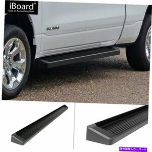 Nerf Bar プレミアム6 ブラックiboardサイドステップフィット19-22ダッジラム1500クルーキャブ Premium 6 Black iBoard Side Steps Fit