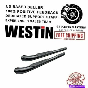 Nerf Bar ウェスティン4 10-17 4runnerプラチナシリーズ楕円形のnerfバーにコーティングされたブラックパウダー Westin 4Black Powder C