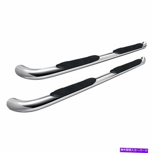 Nerf Bar 牡羊座204036-2 3 キャブの長さ磨かれた丸いサイドバー Aries 204036-2 3 Cab Length Polished Round Side Bars