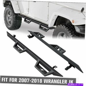 Nerf Bar 2007-2018のサイドステップブラックランニングボードNERFバージープラングラーJK 4ドアUS Side Step Black Running Boards Nerf