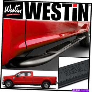 Nerf Bar ウェスティンプラチナ4オーバルナーフステップバー2017-2021フォードF-250 F-350スーパーキャブブラック Westin Platinum 4 Oval