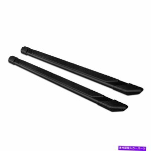 Nerf Bar 5インチブラックトレッドランニングボードサイドステップレールnerfバープレミアム-OSA9914BTTS 5in Black Tread Running Boards