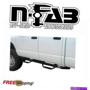 Nerf Bar n-fab 3 キャブの長さnerf barステップ04-08ダッジラム1500クルーキャブ用グロスブラック N-Fab 3 Cab Length Nerf Bar Steps