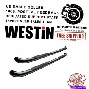 Nerf Bar ウェスティン3 06-14でコーティングされた黒いパウダーホンダリッジラインeシリーズラウンドナーフバー Westin 3Black Powder