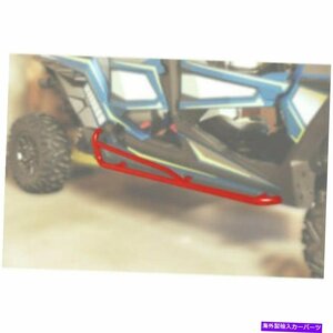 Nerf Bar ムースユーティリティレッドサイドリアナーフバンパーバーガードオフロードUTVポラリスRZR 4 Moose Utility Red Side Rear Nerf