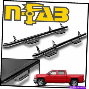 Nerf Bar n-fab nerf barsキャブの長さステップバー2014-2018シルバード1500クルーキャブ N-FAB Nerf Bars Cab Length Step Bars 2014-201