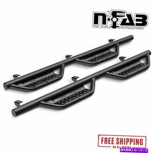 Nerf Bar n-fab rsテクスチャブラックフルレングスナーフステップ2020-2021ジープグラディエーターに適合する N-Fab RS Textured Black Fu