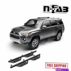 Nerf Bar n-fab rs 10-21トヨタ4runner non limited for 10-21のためのテクスチャブラックキャブの長さnerf bar N-Fab RS Textured Black