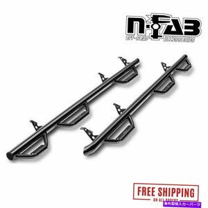 Nerf Bar n-fab 3 ホイール2ホイールテクスチャブラックナーフステップ2019-2021シエラ1500クルーカブ N-Fab 3 Wheel2Wheel Textured Bl