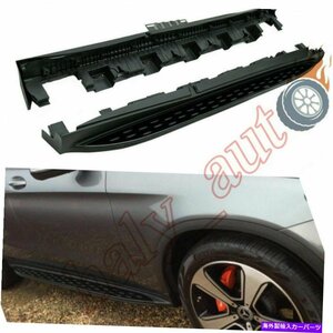 Nerf Bar メルセデスベンツGLC X253 2016-2021に適したブラックランニングボードサイドステップnerfバーフィット Black Running Boards Si