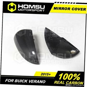Bui-ck Verano用カーボンファイバーミラーカバーリアビューミラー2015+交換用サイドミラー Carbon Fiber Mirror Cover For Bui-ck Verano
