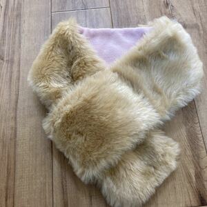  Kids also fur muffler beige 