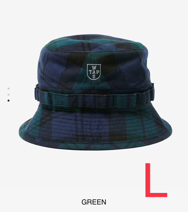 22aw WTAPS JUNGLE 01 HAT COTTON FLANNEL TEXTILE CRST GREEN L