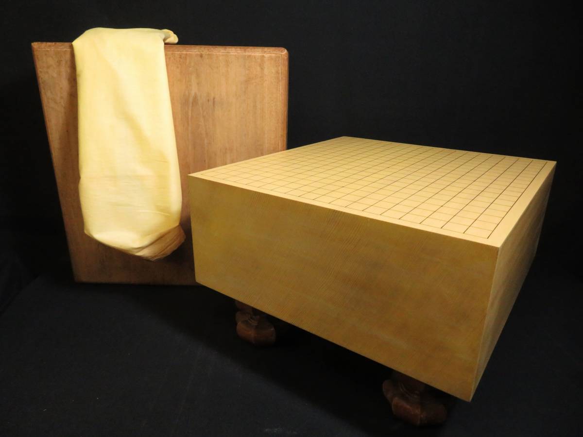囲碁盤 脚付 碁盤 六寸 天然木柾目 本榧 囲碁道具 桐製覆 | 囲碁盤 脚 