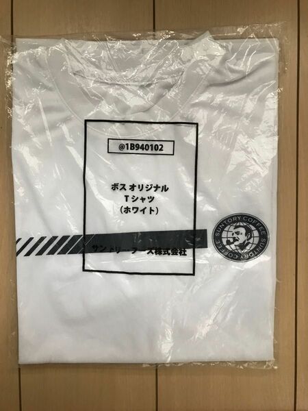 【サントリー非売品】サントリーBOSSオリジナルTシャツ　ホワイト　Lサイズ　商品未使用品　サントリー正規品