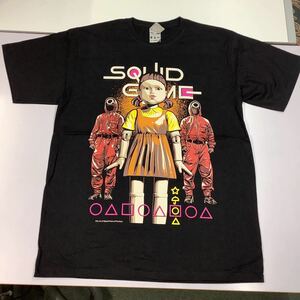 SR9C4. デザインTシャツ XLサイズ　SQUID GAME ① イカゲーム