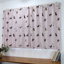 遮光カーテン かわいい猫柄 ピンク 幅100cm×丈100cm2枚 日本製 プリーツが綺麗な形態安定加工_画像5