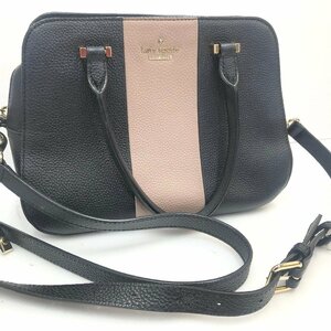 kate spade NEW YORK Kate Spade be net Street leather 2WAY handbag shoulder bag black × gray ju/T10215