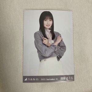 【 乃木坂46 遠藤さくら オフィスカジュアル 2022 September-II 生写真 1枚 】自引き トレードなし チュウ