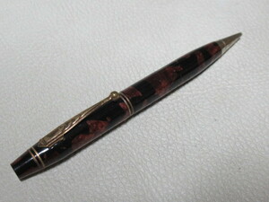 ■美品 希少 1920年代 米国製！パーカー(PARKER PEN CO.)『PARKETTE』黒とえんじのマーブル模様 ペンシル 芯1.2ｍｍ(=1.18ｍｍ)全長119ｍｍ