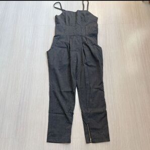 チェックサロペット